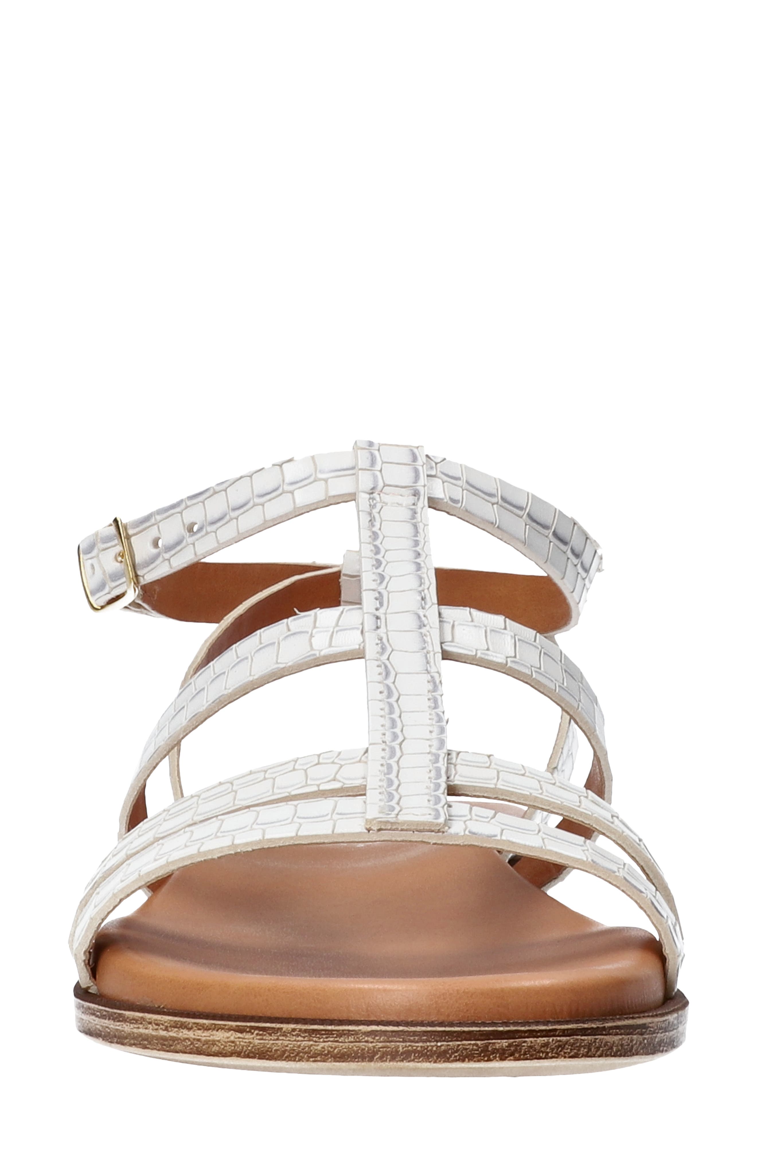 Ira Strappy Sandal, Alternate, color, WHITE CROC LEATHER