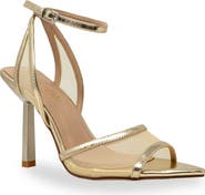 CHASE AND CHLOE Mesh Ankle Strap Sandal