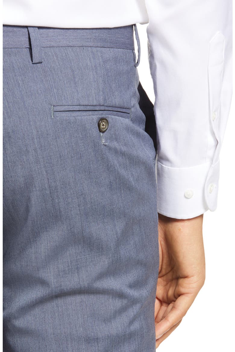 Flat Front Wool Dress Pants, Alternate, color, CHAR-BLUE