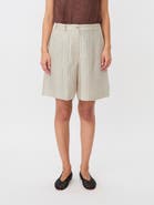 Masai Copenhagen Mapauletta Linen-Blend Pinstripe Shorts