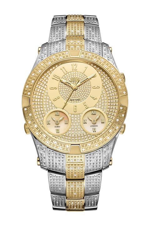 Jet Setter III Diamond Bracelet Watch, 46mm