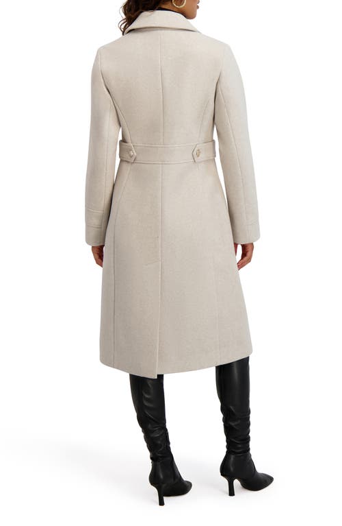 Kensie Belt Detail Coat In Brown