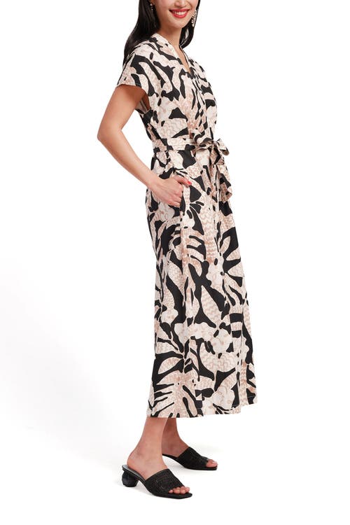 Frances Valentine Eve Dress Sketchy Jungle In Multi