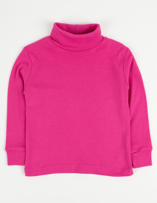Leveret Kids Turtleneck, 100% Cotton, Solid Colors In Pink
