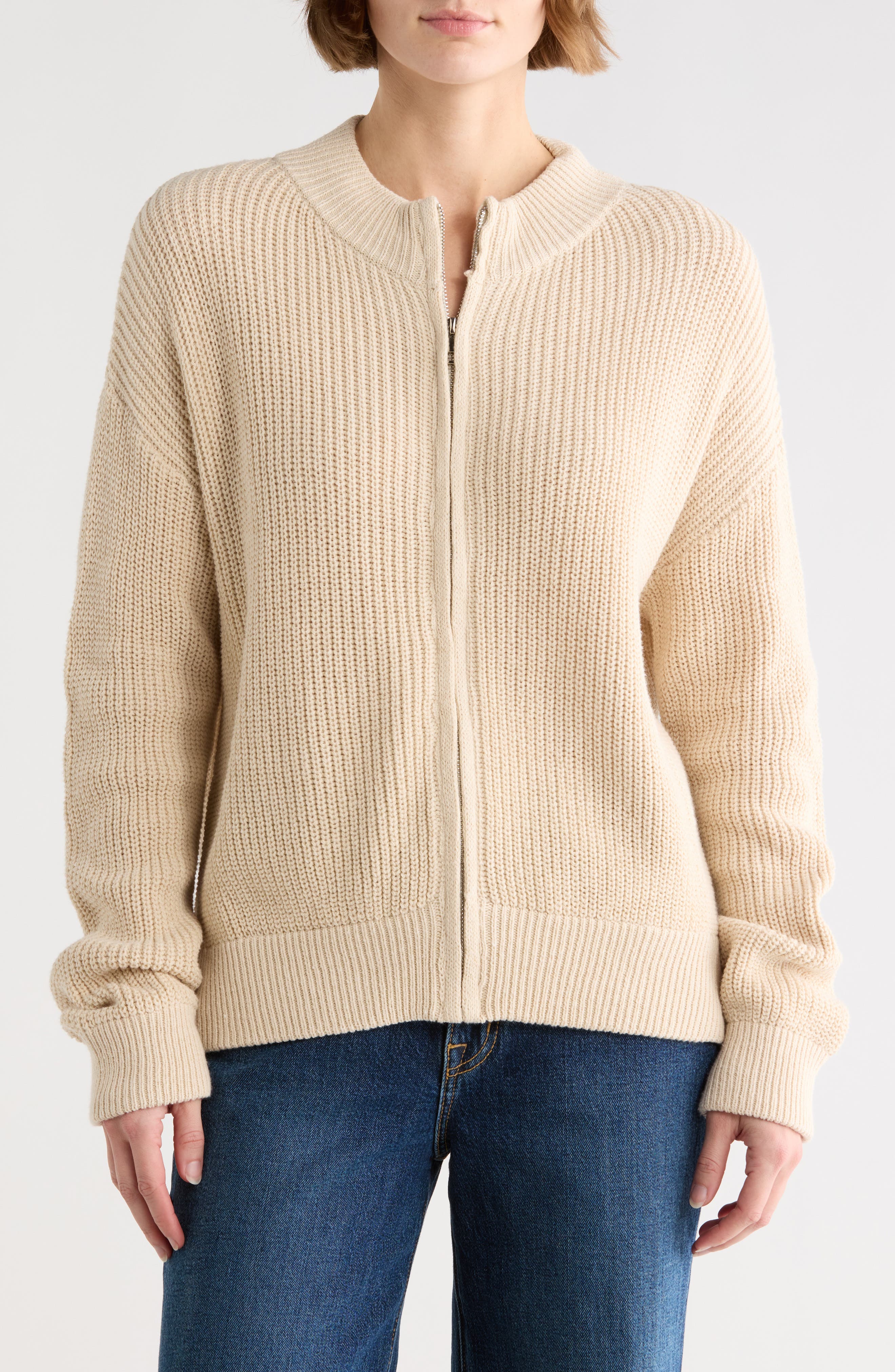 WISHLIST Zip-Up Sweater