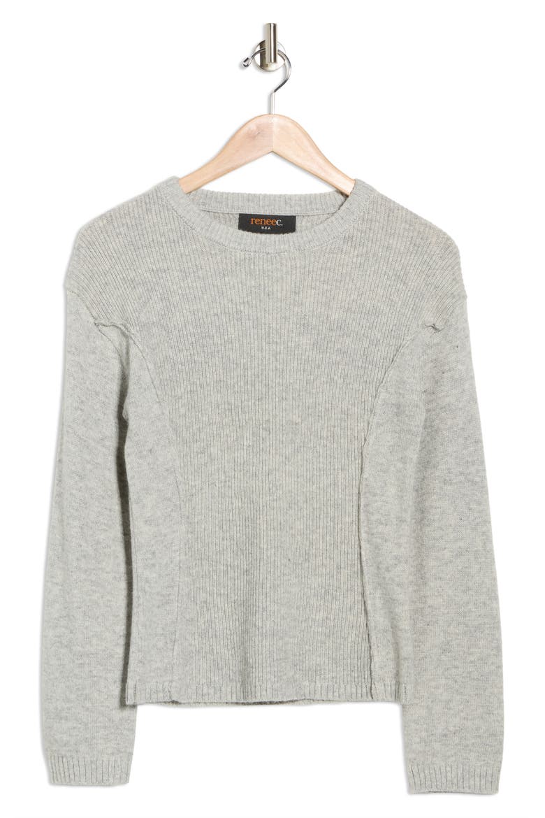 Crewneck Sweater, Alternate, color, HEATHER GREY