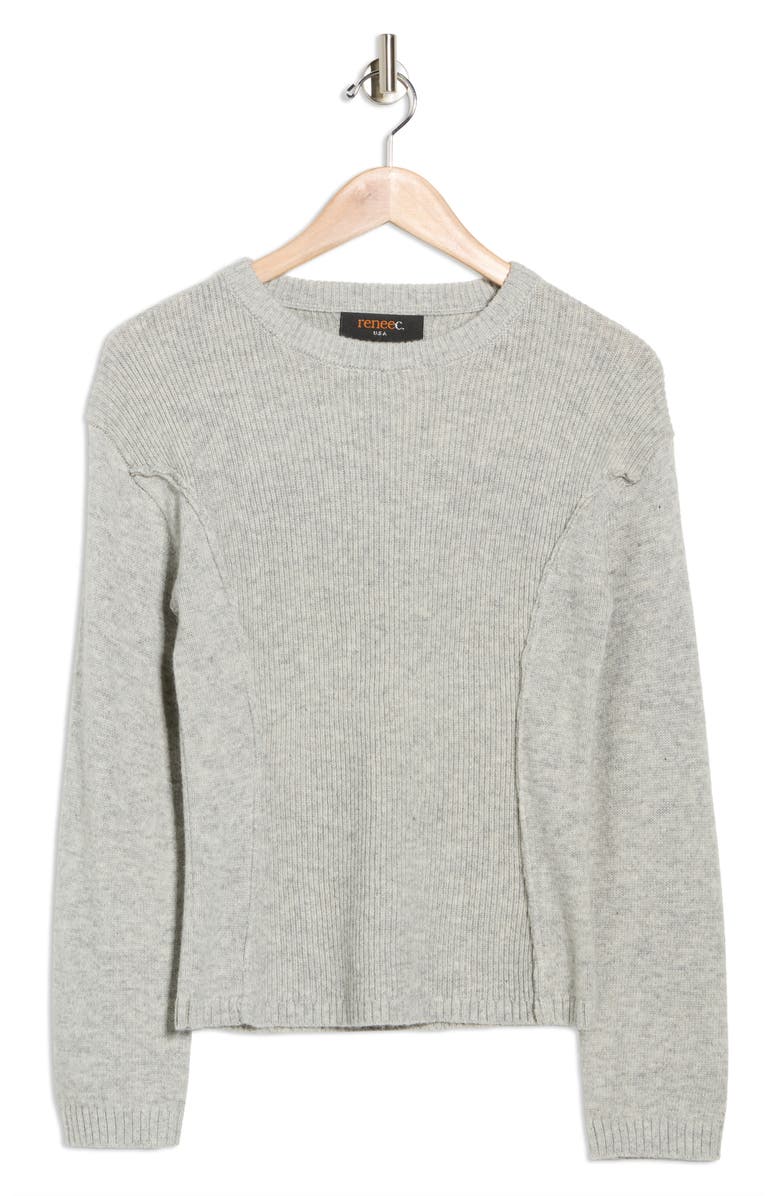 Renee C Crewneck Sweater, Alternate, color, Heather Grey