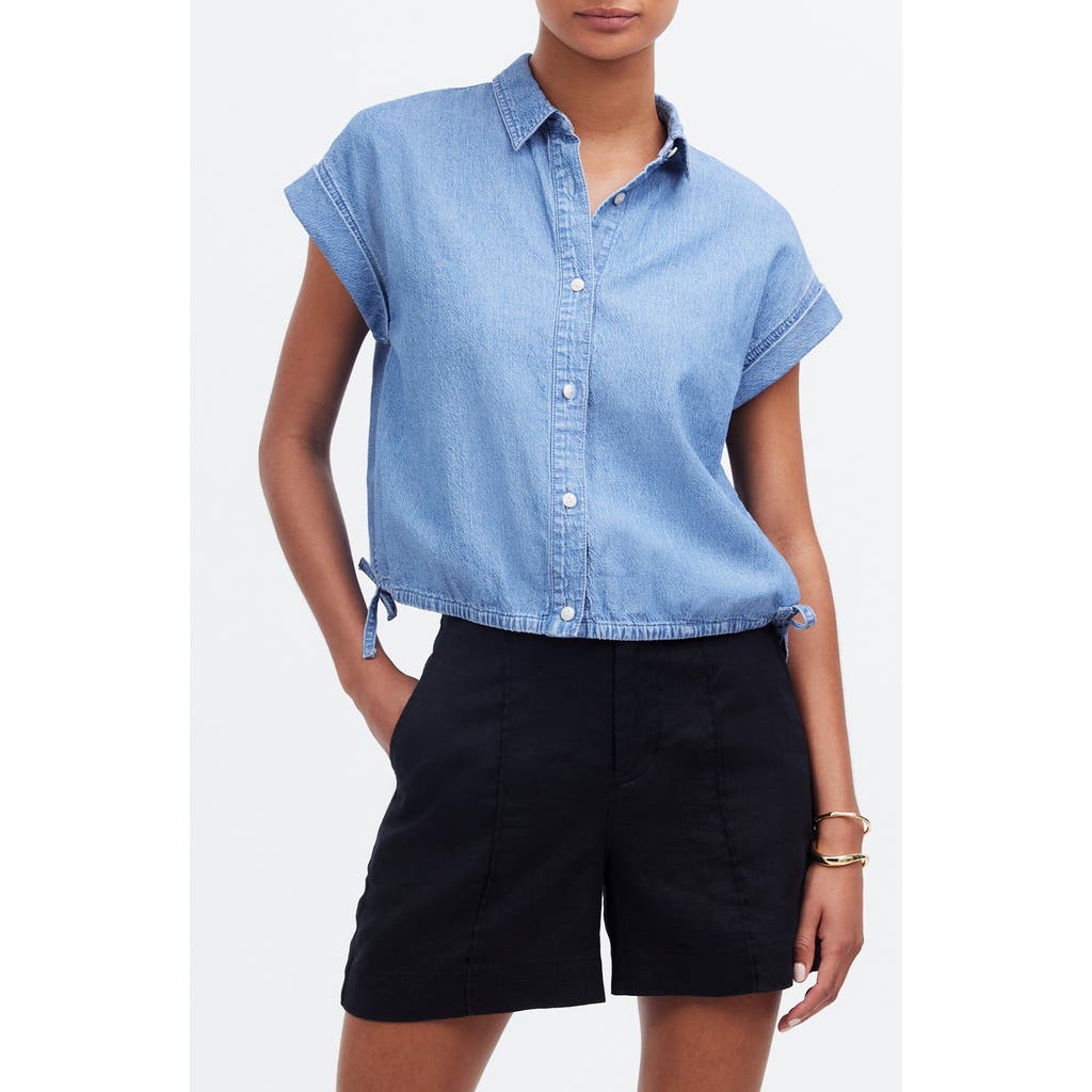 Madewell Denim Side Tie Shirt In Aurea Wash