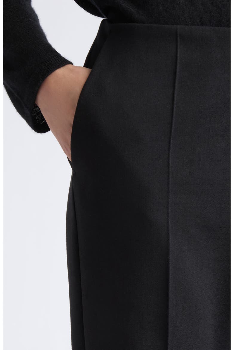 Morata Stretch Virgin Wool Flare Leg Pants, Alternate, color, BLACK