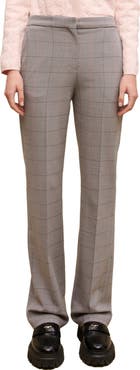 maje Parreau Wool Blend Straight Leg Trousers