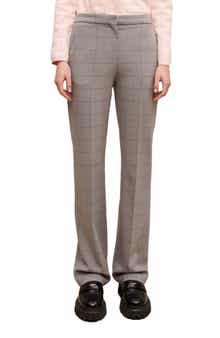maje Parreau Wool Blend Straight Leg Trousers