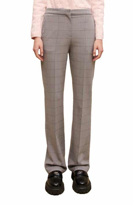 maje Parreau Wool Blend Straight Leg Trousers