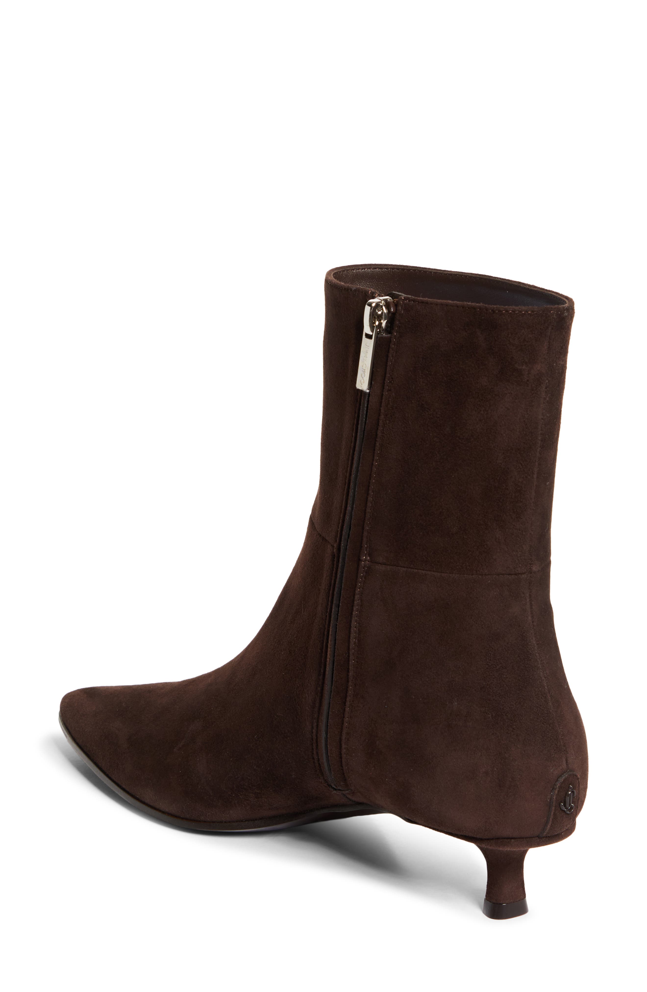 Jimmy Choo Lory Kitten Heel Ankle Boot, Alternate, color, Chocolate