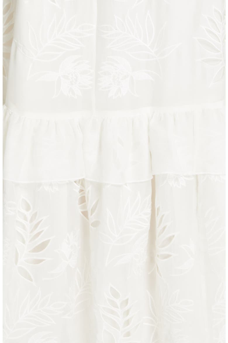 Marilyn Eyelet Silk Dress, Alternate, color, WHITE