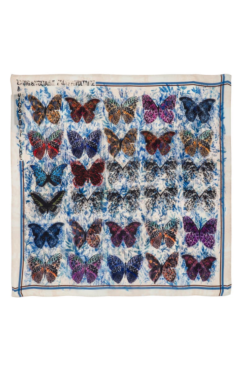 Zadig & Voltaire Blondie Vivid Flight Silk Scarf, Alternate, color, 