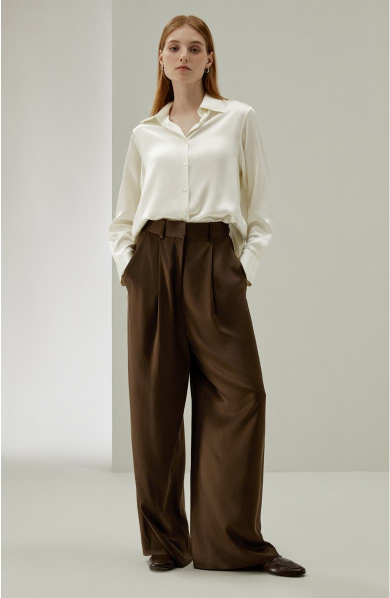 Lilysilk Oversize Style Silk Blouse, Alternate, color, Lily White