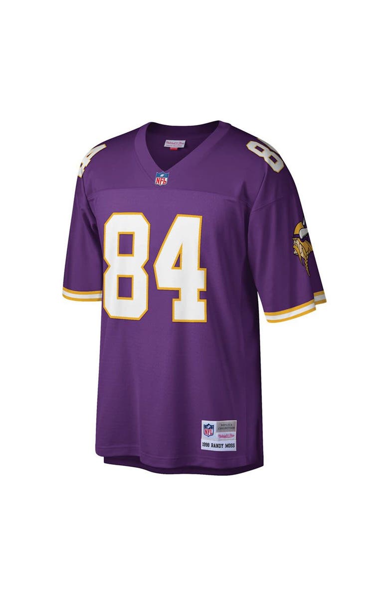 Mitchell & Ness Men's Mitchell & Ness Randy Moss Purple Minnesota Vikings Big & Tall 1998 Retired Player Replica Jersey, Alternate, color, Purple
