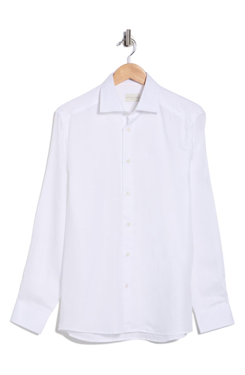 Jack Victor Herschel Linen & Tencel<sup>™</sup> Blend Button-Up Shirt, Main, color, White