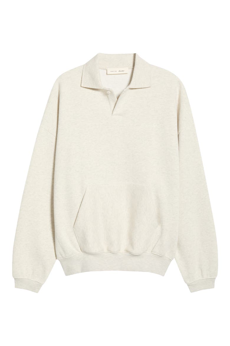 Signature '90s Polo Sweatshirt, Main, color, OATMEAL HEATHER/ LIGHT HEATHER