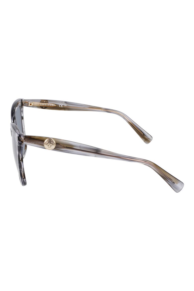 Le Pliage 54mm Gradient Cat Eye Sunglasses, Alternate, color, STRIPED GREY