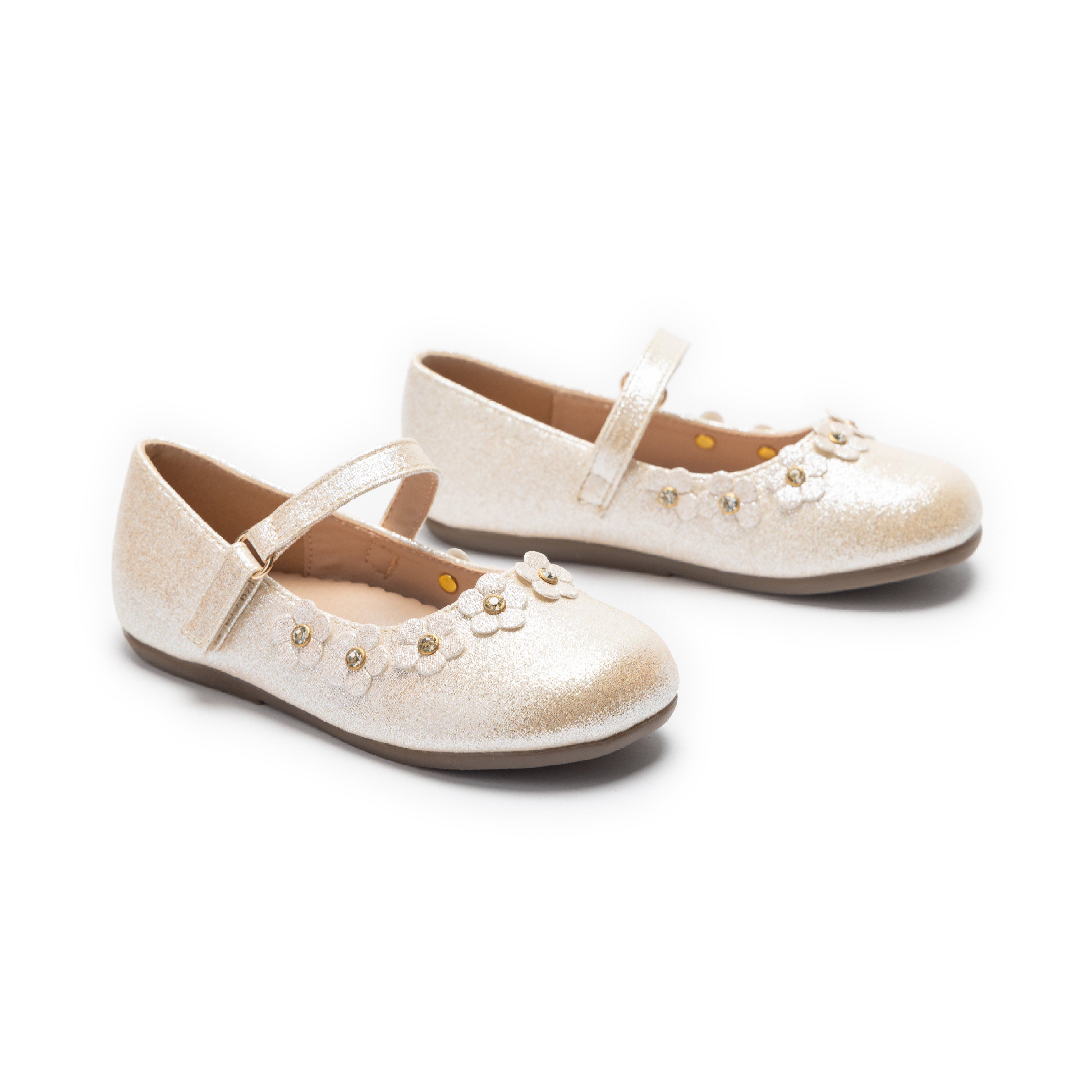 Tulleen Aurelia Flower Shoes, Alternate, color, Gold
