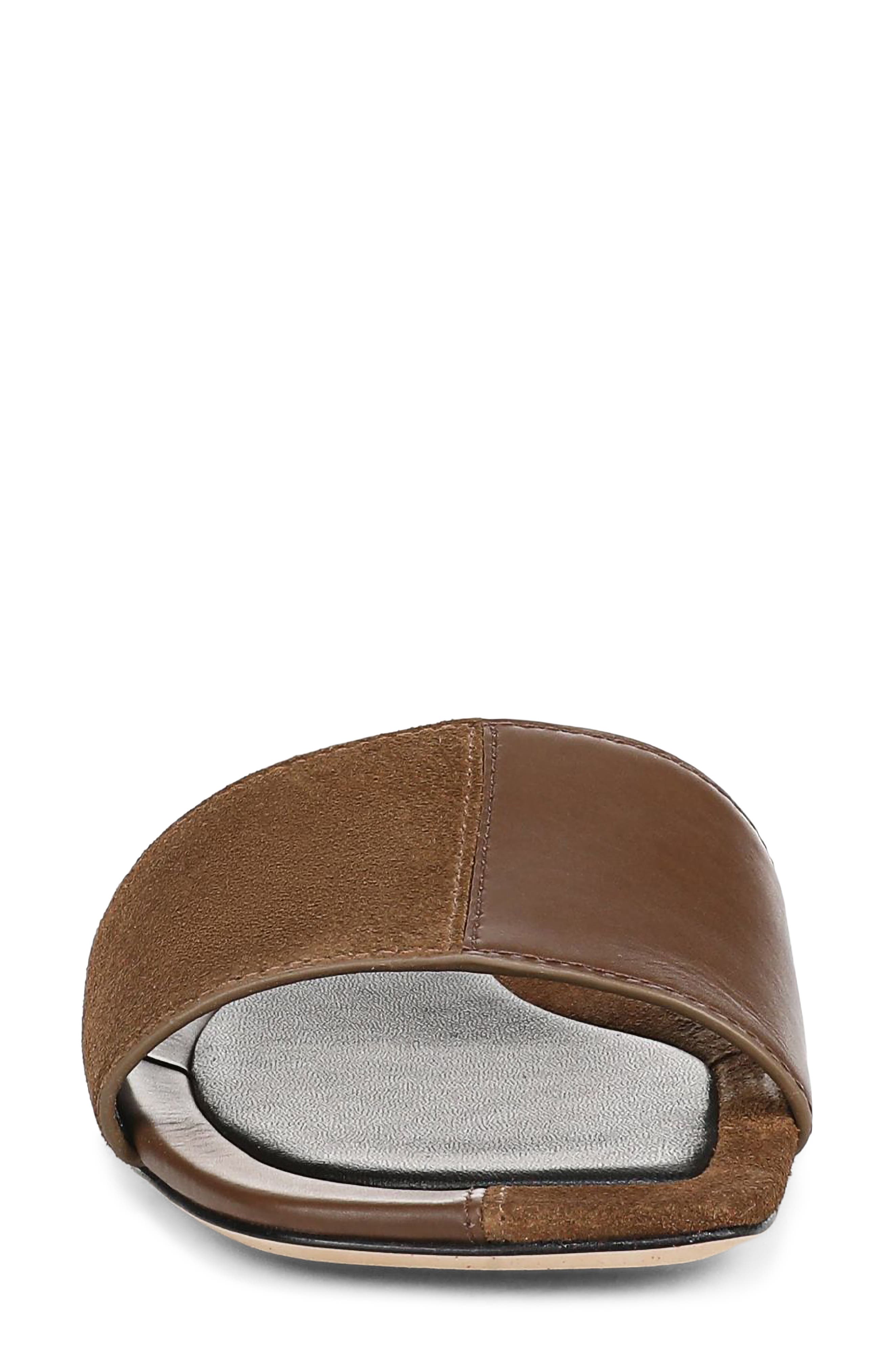 Valeria Slide Sandal, Alternate, color, CEDAR BROWN/ ELMWOOD