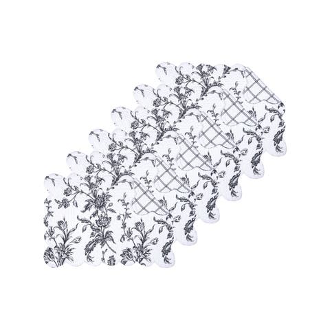 Bleighton Black Placemats Set of 6, 13" x 19"