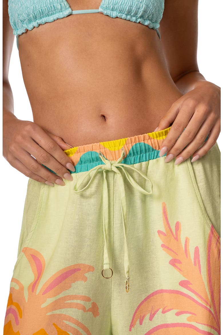 Pastel Mirage Ophelia Wide Leg Cover-Up Pants, Alternate, color, OPEN GREEN