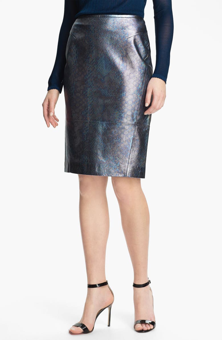 Rachel Roy Leather Pencil Skirt, Main, color,