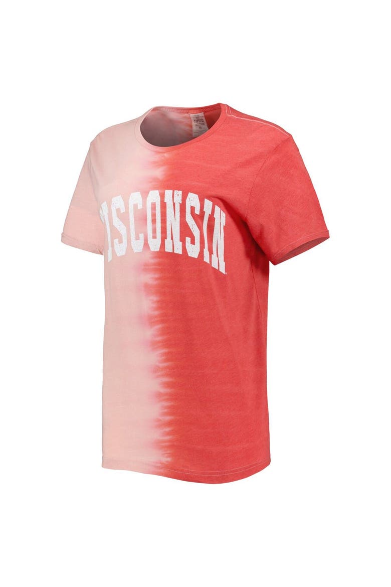 Women's Gameday Couture Red Wisconsin Badgers Find Your Groove Split-Dye T-Shirt, Alternate, color, Red