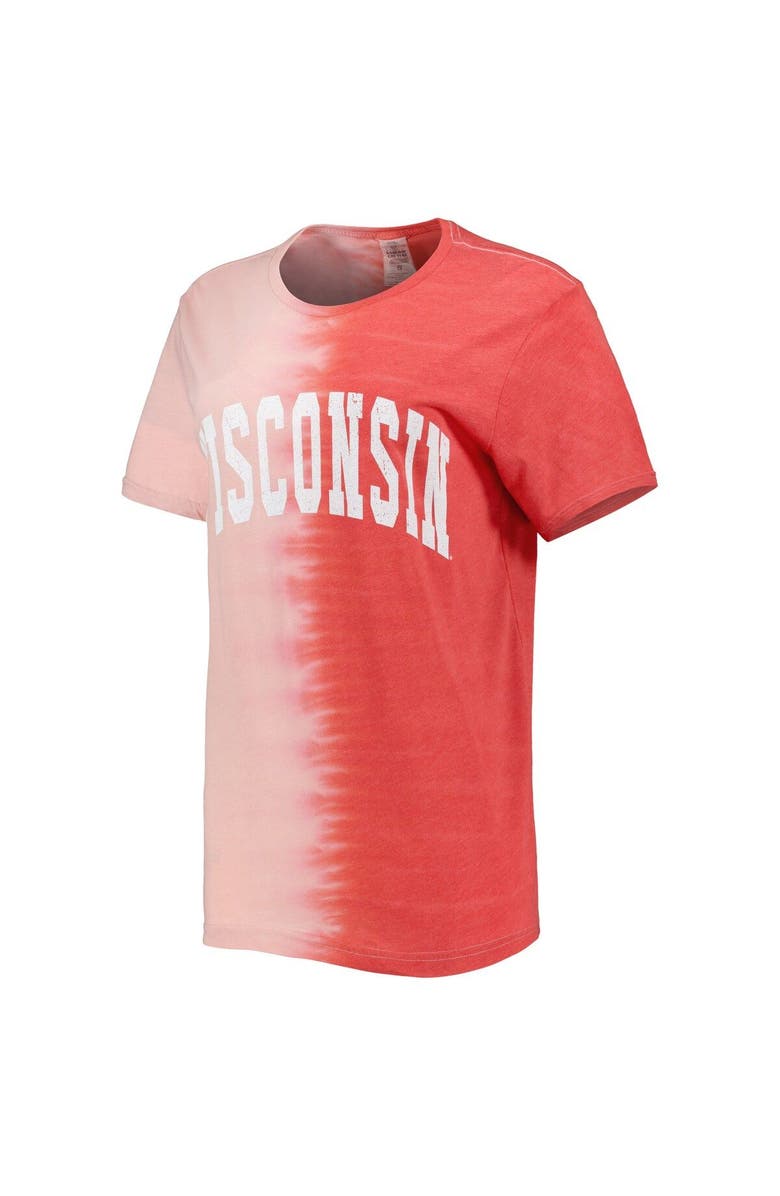 GAMEDAY COUTURE Women's Gameday Couture Red Wisconsin Badgers Find Your Groove Split-Dye T-Shirt, Alternate, color, Red