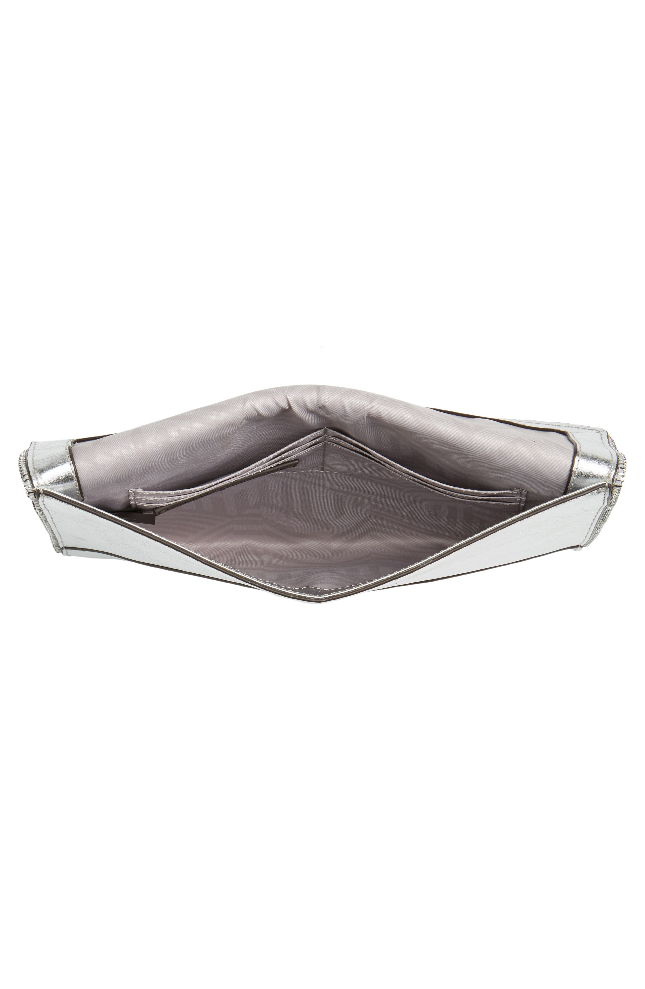 Rebecca Minkoff Leo Mirror Metallic Envelope Clutch, Alternate, color, 