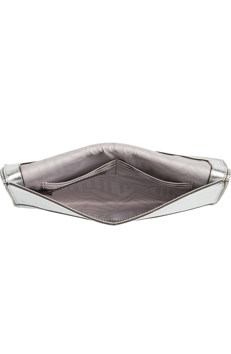 Rebecca Minkoff Leo Mirror Metallic Envelope Clutch, Alternate, color,