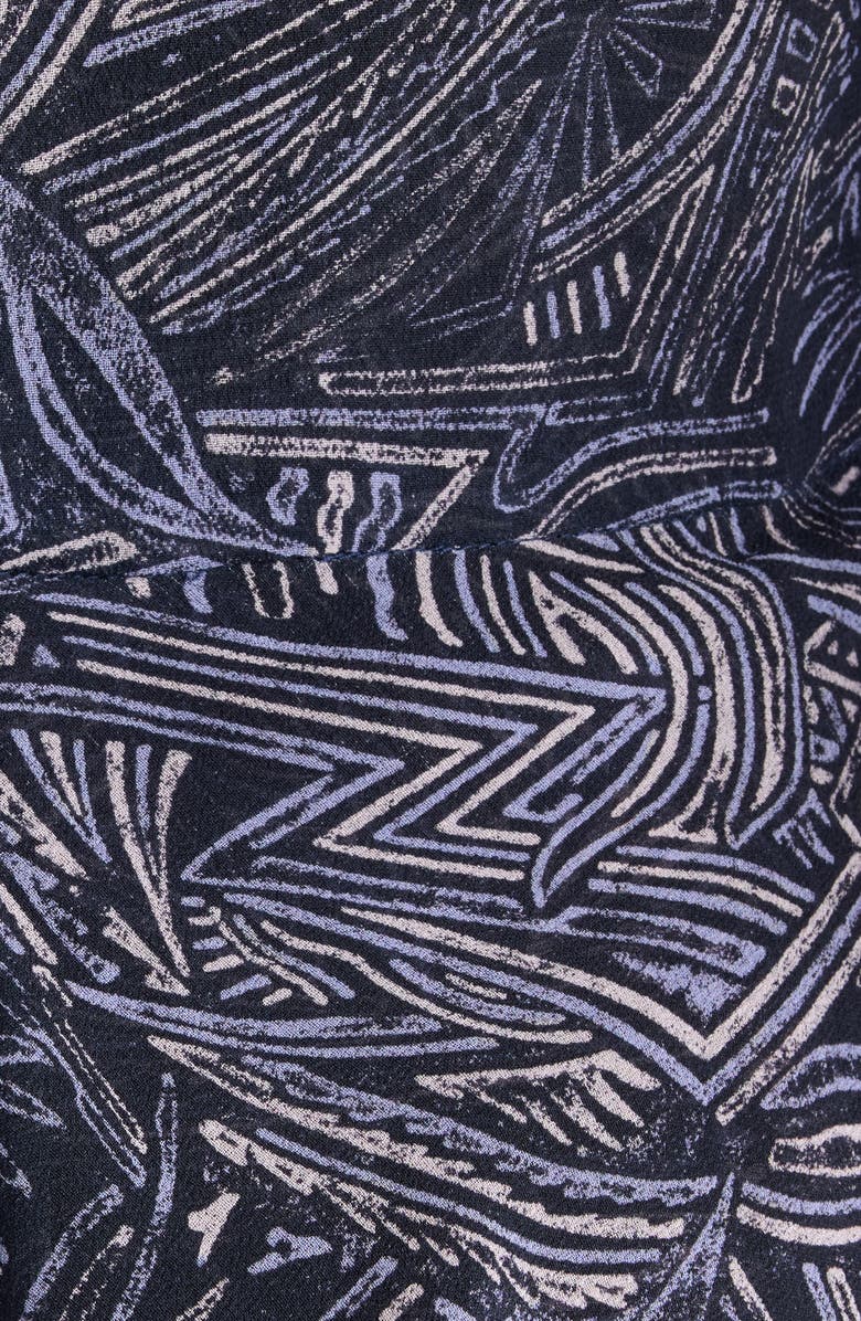 Isabel Marant Tylena Print Asymmetric Silk Maxi Dress, Alternate, color, Faded Night