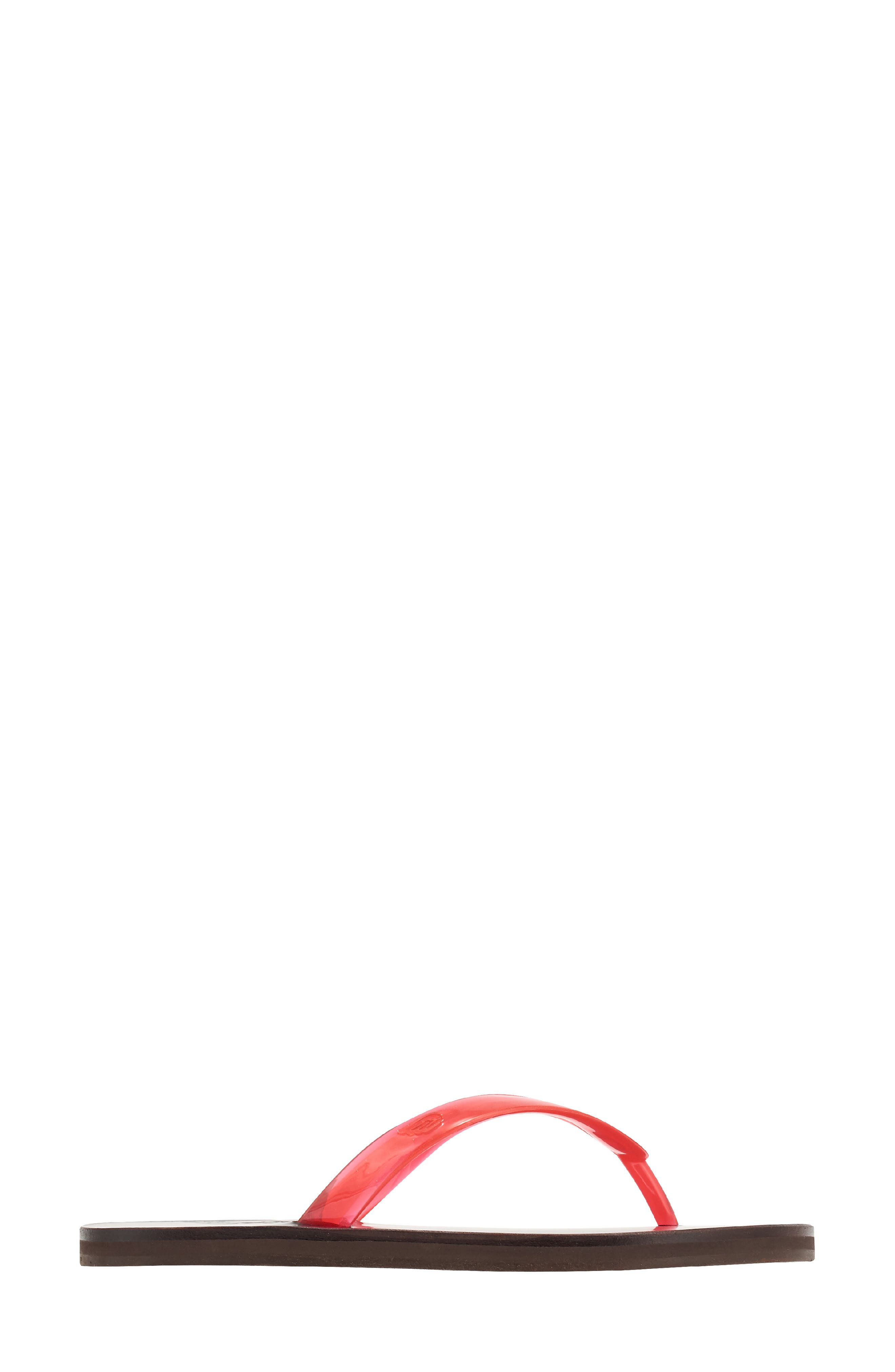 Saionara Jelly Flip Flop, Alternate, color, CLEAR RED