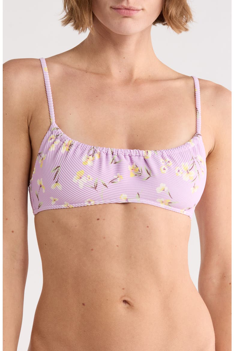 Mila Peaceful Petals Bralette Bikini Top, Main, color, AMETHYST SMOKE