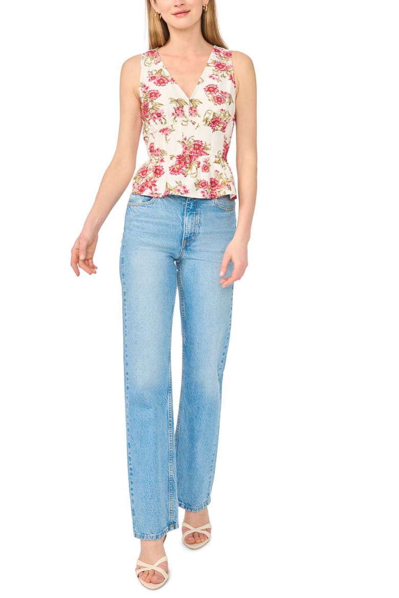 Babydoll Peplum Shell, Alternate, color, CHAI TEA