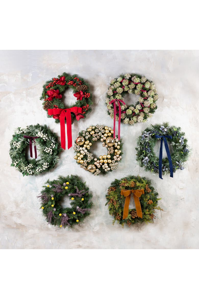 Belle Year Round Wreath, Alternate, color, Green