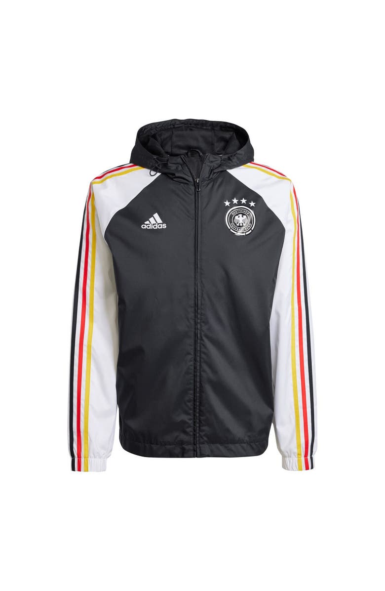 adidas Men's adidas Black Germany National Team DNA Raglan Full-Zip Windbreaker Jacket, Main, color, 