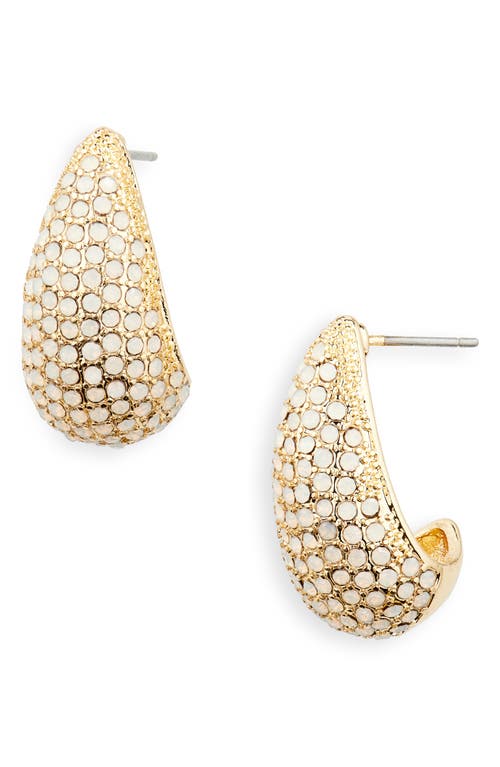 Nordstrom Crystal Pavé Teardrop Stud Earrings In Opal- Gold