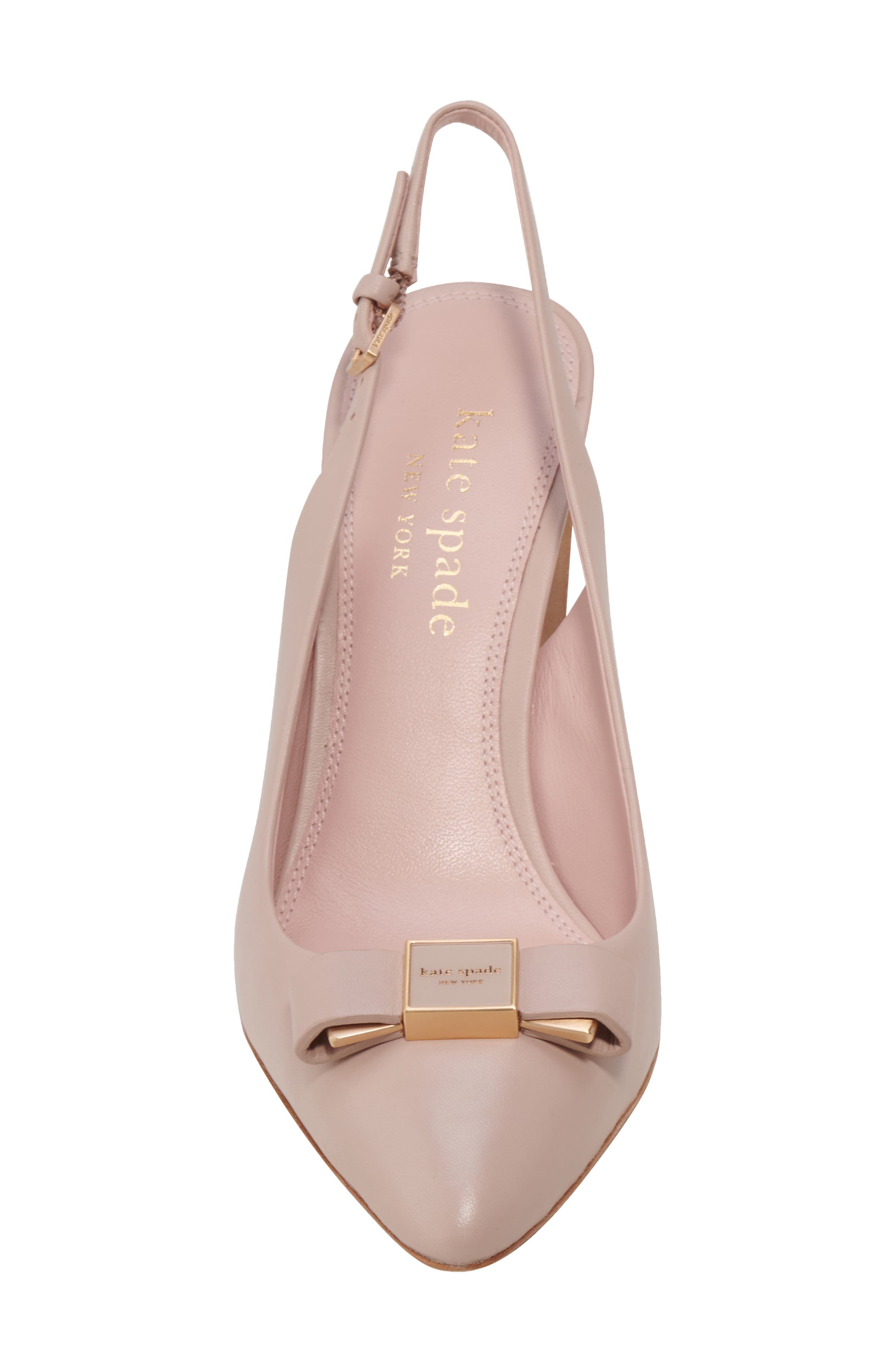Kate Spade New York bowdie slingback pump, Alternate, color, Pale Vellum
