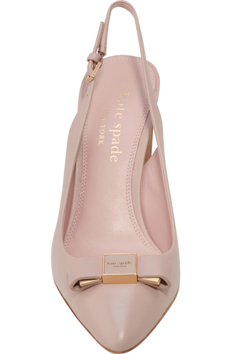 Kate Spade New York bowdie slingback pump, Alternate, color, Pale Vellum