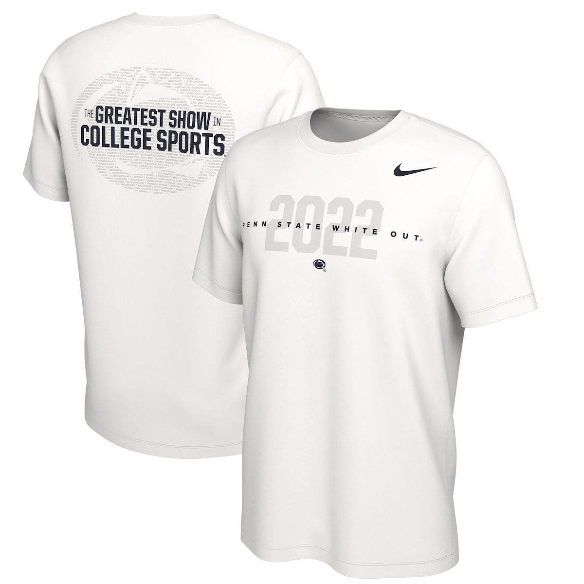 Nike Men's Nike White Penn State Nittany Lions 2022 White Out Student T ...