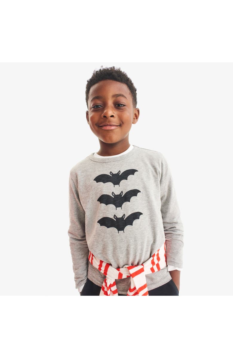 Primary Kids Long Sleeve Bat Tee, Alternate, color, 