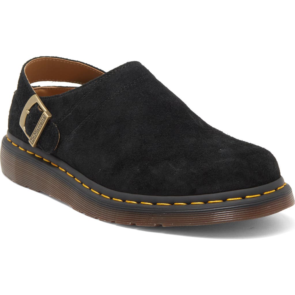 Dr. Martens' Black Isham Desert Oasis Suede Mules In Black