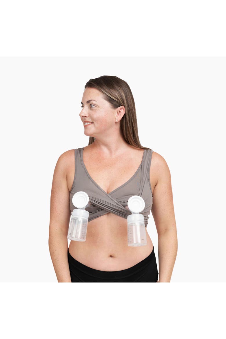 X Maternity, Nursing + Hands - Free Pumping Bra, Main, color, Stone