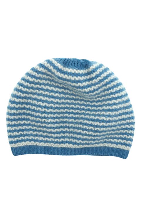 Stripe Cashmere Beanie