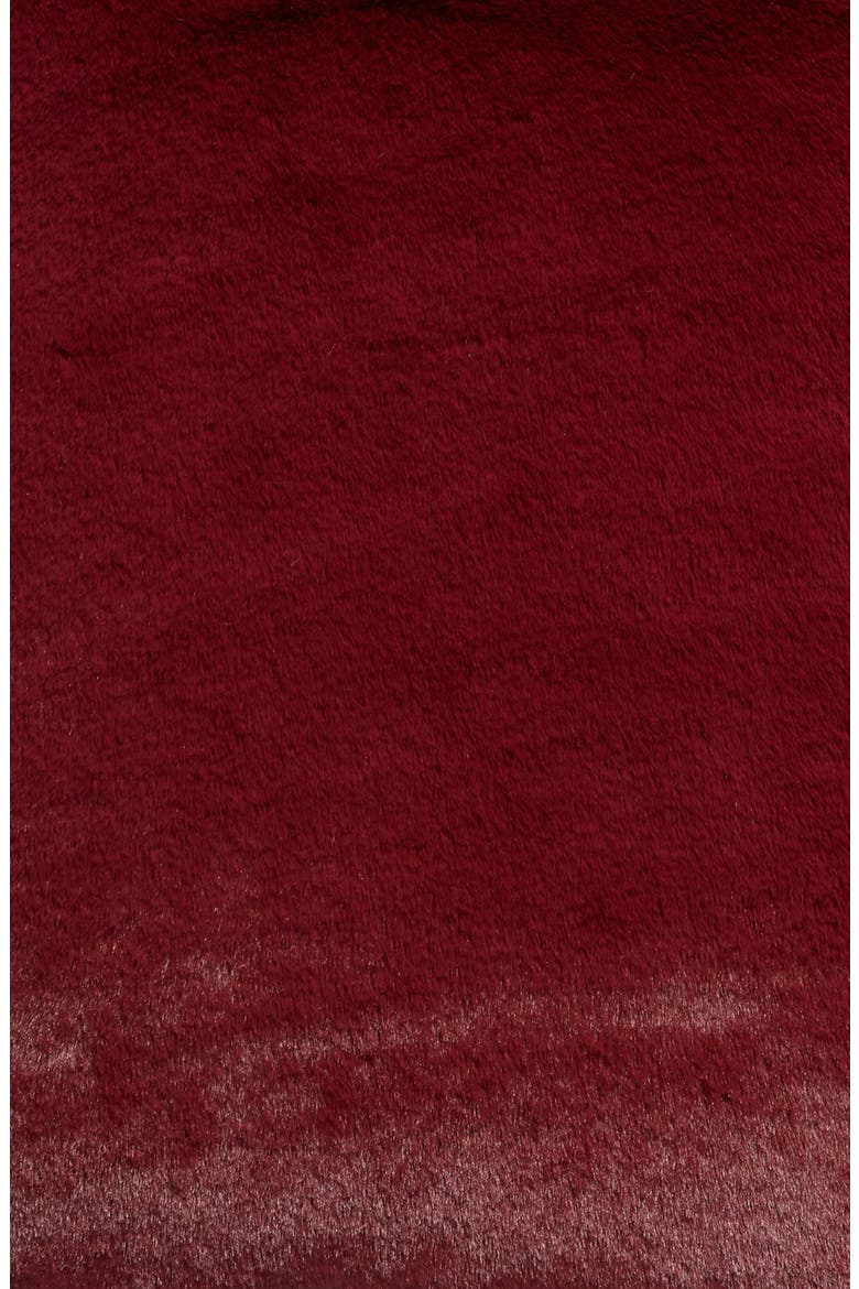 Favorite Faux Fur Accent Pillow, Alternate, color, RED GRAPE