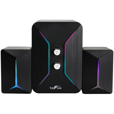 Computer Gaming 2.1 Speaker System with Color LED Lights