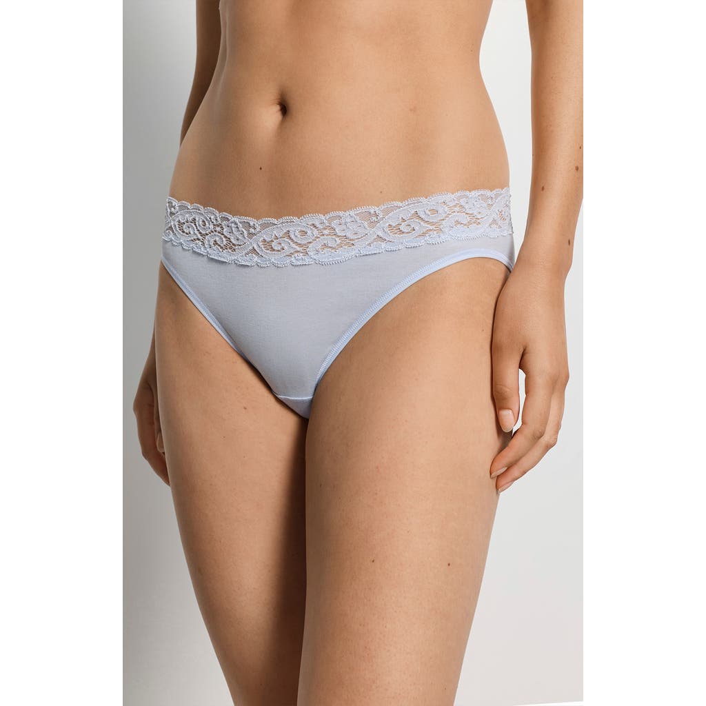 Hanro Moments High Cut Bikini in Blue Dove at Nordstrom, Size X-Small